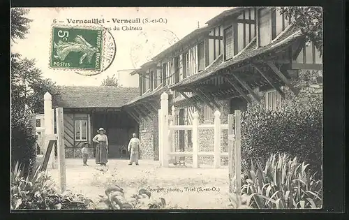AK Vernouillet-Verneuil, Gartenpartie mit Gebäudeansicht