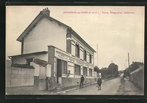 AK Bonnières-sur-Seine, Postes Télégraphes Téléphones