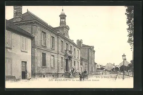AK Les Mureaux, La Mairie et les Écoles