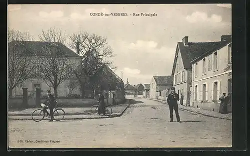 AK Condè-sur-Vesgres, Rue Principale, Strassenpartie