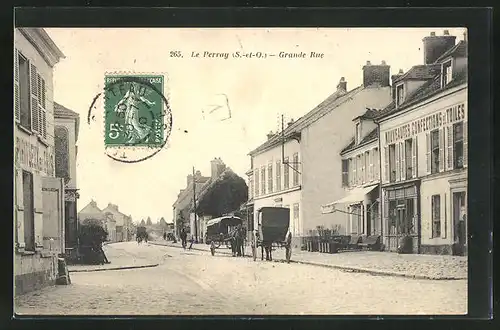 AK Le Perray, Grande Rue, Strassenpartie