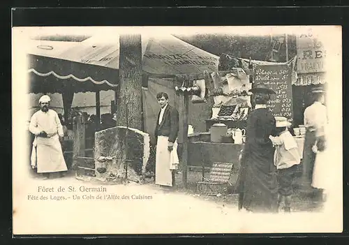 AK Fôret de St. Germain, Fête des Loges, Un Coin de l`Allée des Cuisines