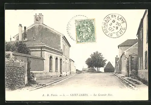 AK Saint-James, La Grande Rue, Strassenpartie
