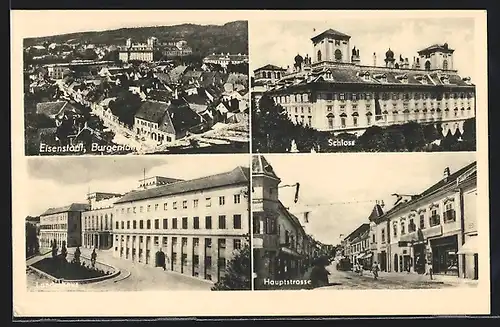 AK Eisenstadt, Ansicht vom Landeshaus, Schloss, Hauptstrasse