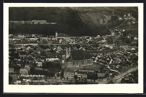 AK Eisenstadt, Fliegeraufnahme des Ortes