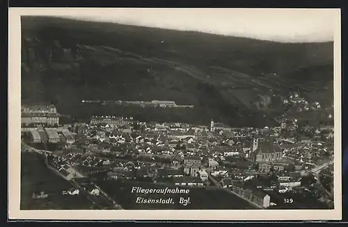 AK Eisenstadt, Ortsansicht vom Flugzeug aus