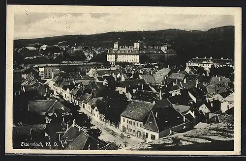 AK Eisenstadt /Nd., Teilansicht mit Cafe