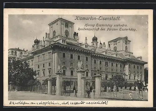 AK Kismarton-Eisenstadt, Residenzschloss des Fürsten Eszterházy
