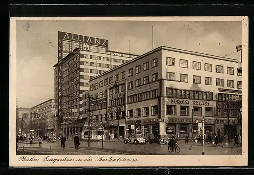 AK Berlin, Europahaus in der Saarlandstrasse