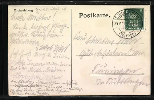 AK Michaelsberg, Blick zur Kirche