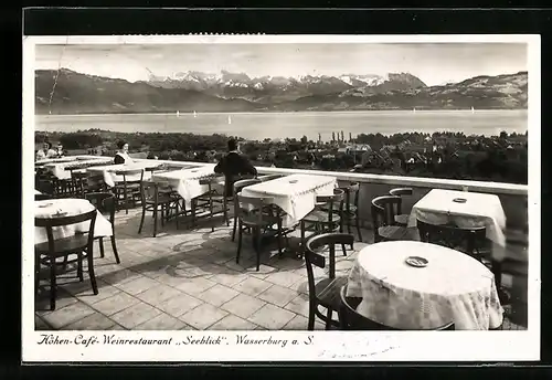 AK Wasserburg, Cafe-Weinrestaurant Seeblick, Terrasse