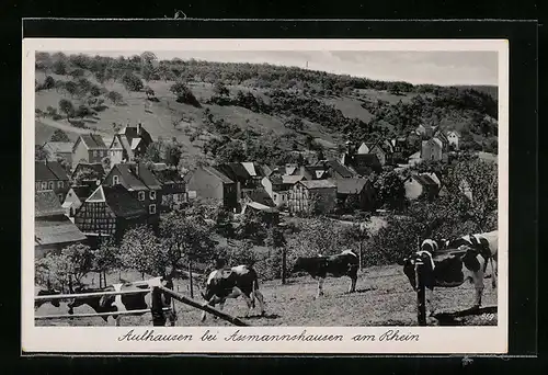 AK Aulhausen, Gesamtansicht vom Hügel aus