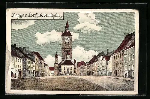 AK Deggendorf, Oberer Stadtplatz