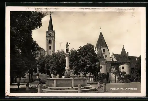 AK Weissenhorn, Blick auf Marktplatz