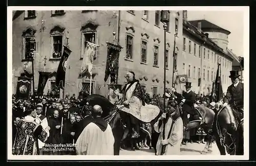 AK Weingarten, Württ., Umzug der Heiligblutritter
