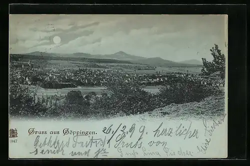 AK Göppingen, Totalansicht des Ortes