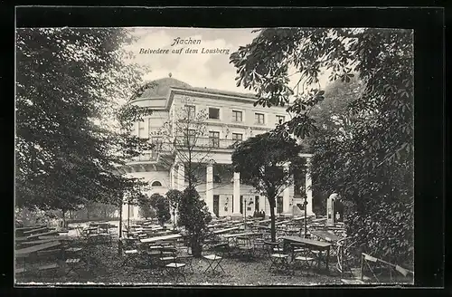 AK Aachen, Café Belvedere auf dem Lousberg