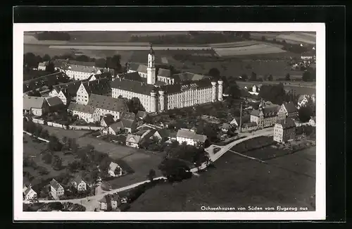 AK Ochsenhausen, Totalansicht vom Flugzeug aus