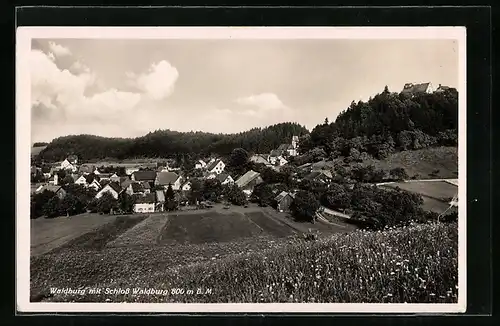 AK Waldburg, Ortsansicht mit Schloss Waldburg