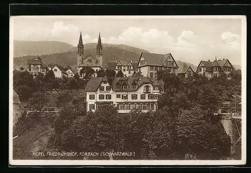 AK Forbach /Schwarzwald, Hotel Friedrichshof