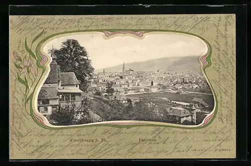 AK Freiburg i. B., Ortsansicht bei Tag