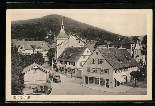 AK Herrenalb, Ortspartie, Hotel Post