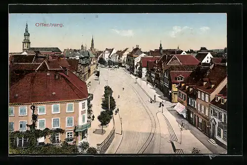 AK Offenburg, Strassenpartie von oben