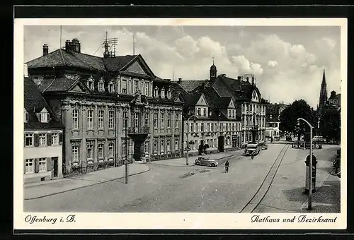 AK Offenburg i. B., Rathaus und Bezirksamt