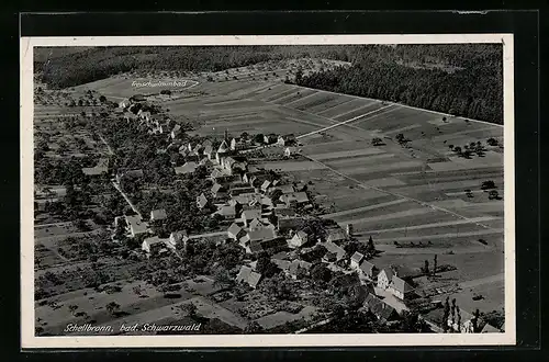 AK Schellbronn /bad. Schwarzwald, Ortsansicht, Fliegeraufnahme