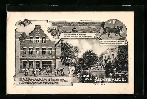 Künstler-AK Buxtehude, Christ. Eberstein Schmiedemeister, Viver-Partie