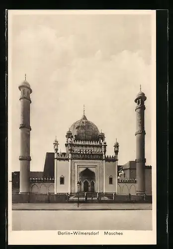 AK Berlin-Wilmersdorf, Blick auf Moschee