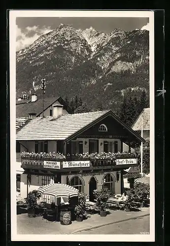 AK Garmisch, Gasthaus Münchener Hofbräustüberl