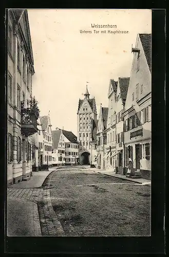 AK Weissenhorn, Unteres Tor mit Hauptstrasse
