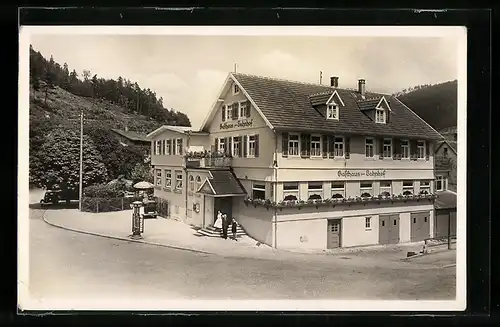 AK Calmbach b. Wildbad, Gasthaus zum Bahnhof von Albert Barth
