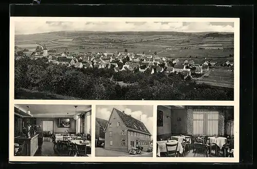 AK Merklingen, Gasthof und Metzgerei Zum Adler, Panorama