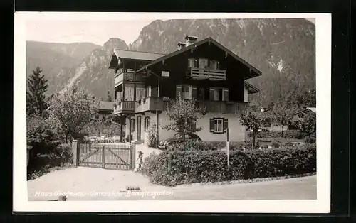 AK Berchtesgaden-Unterstein-Grafenau, Hotel Haus Grafenau