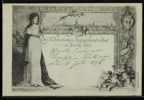 AK Fürth, IX. Fränkisches Sängerbundesfest 1898, Eintracht hält Macht