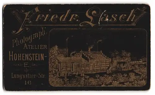 Fotografie Friedr. Lasch, Hohenstein-Ernstthal, Lungwitzer-Str. 16, Ansicht Hohenstein-Ernstthal, Blick auf das Atelier