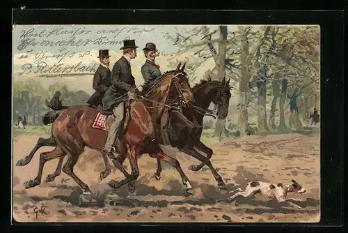 AK Jägerin auf der Rückkehr von der Jagd