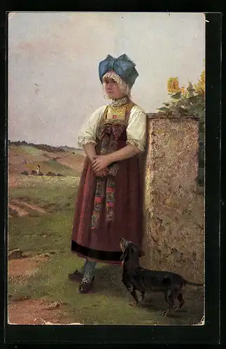 AK Im Sonntags-Staat, Dackel