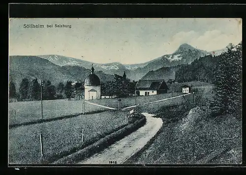 AK Söllheim, Ortsansicht mit Kapelle