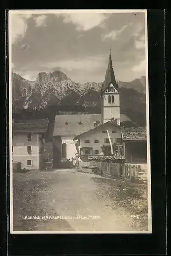 AK Leogang b. Saalfelden a. Stein. Meer, Ortsansicht mit Kirche