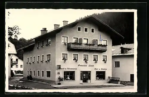 Foto-AK Bruck, Pension Leeb in der Grossglocknerstrasse