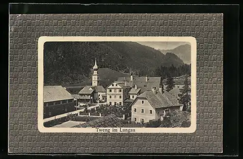 AK Tweng im Lungau, Ortsansicht mit Gasthof zur Post