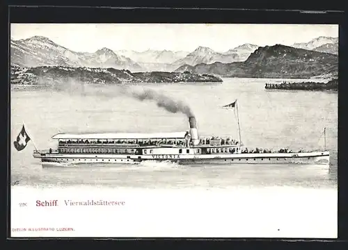 AK Dampfer Victoria auf dem Vierwaldstättersee
