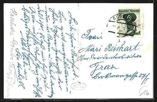 AK Güssing, Teilansicht mit Fischteich