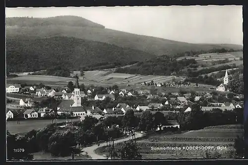 AK Kobersdorf, Totalansicht vom Flugzeug aus