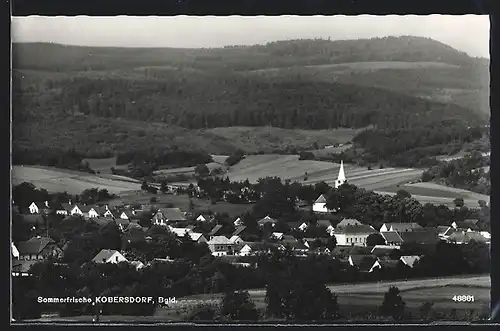 AK Kobersdorf, Teilansicht mit Kirche