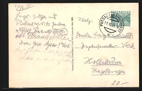 AK Purbach, Panorama mit Kirche