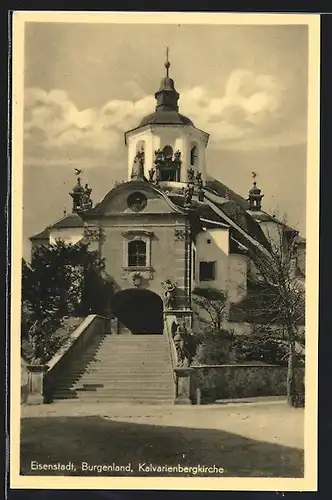 AK Eisenstadt, Kalvarienbergkirche, Strassenansicht